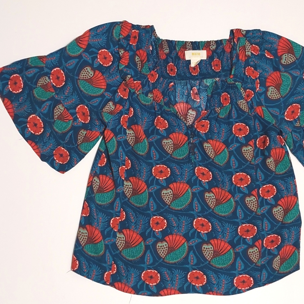 Anthropologie Maeve Floral Print Top, size XS